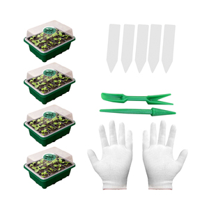 YEGBONG 12 Hole Seedling Box With Adjustable Ventilation Cover Horticultural Hydroponic System Tray Nursery Seed Planting Box
