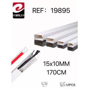 Bandeau de câblage adhésif en plastique détachable 15x10 pour la gestion et le rangement des câbles - Product Image 1