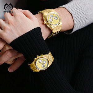 Orologio di Coppia Personalizzato per Uomo e <span class=keywords><strong>Donna</strong></span> con Tre Contatori, Cassa in Acciaio Inossidabile, Movimento Automatico Giapponese, Impermeabile e Luminoso - Product Image 4