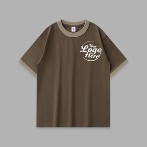 Camiseta Estilo Universitario, 100% Algodón Puro, Corte Holgado, Cuello Redondo con Diseño de Costuras en Contraste - Product Image 6
