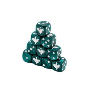 Enfants des étoiles 16mm jeu de dés couleur marbre foncé acrylique dés peints à la main motif dés pour jeu de Table - Product Image 2