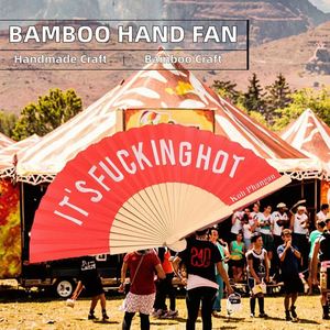 Abanico Plegable Personalizado de 23 cm, Hermoso Abanico de Madera para Baile al Aire Libre, Promocional, de Poliéster, Algodón y Bambú, con Diseño Pintado de Amor, en Oferta - Product Image 2