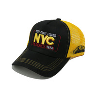 Gorra duradera de malla de poliéster transpirable europea y americana con bordado para parejas, parasol para montar al aire libre, conductor de camión