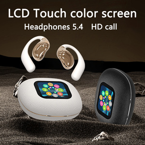 Kết cấu da tiên tiến Tai nghe TWS tai kép với màn hình hiển thị cảm ứng màu lớn giảm tiếng ồn thông minh Thời gian sử dụng lâu dài - Product Image 4