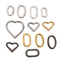 Boucle de connexion en acier inoxydable, motif cœur de printemps, polie, inaltérable, pour colliers et bracelets, composants de bijoux DIY