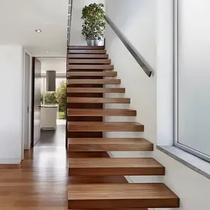 सीबीएममार्ट स्टेनलेस स्टील बीम सीधी सीढ़ियाँ मिनिमलिस्ट डिज़ाइन और मोनो स्ट्रिंगर एंटी-स्लिप ट्रेड्स सीढ़ी सीढ़ियाँ