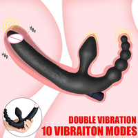 Strap on Dildo Anal Sexspielzeug, Paar Sexspielzeug für Erwachsene, vibrierendes Prostata-Massage gerät Anal Butt Plug Sexspielzeug für Männer Frauen Paare