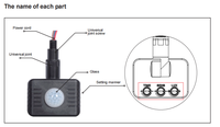 Détecteur de mouvement infrarouge miniature PIR Pdlux PD-PIR157 pour l'éclairage LED à économie d'énergie