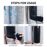 Ruban de réparation d'urgence pour fuites, PVC et caoutchouc, souple, imperméable, auto-adhésif, réparation rapide, stoppe les fuites pour les tuyaux, les seaux, les toits
