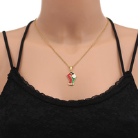 BINSHUO émaillé Palestine carte collier bijoux acier inoxydable PLM lettre émail Palestine drapeau National carte pendentif collier