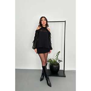 Blusas de Mujer al por Mayor con Hombros Descubiertos, Corte Holgado, Talla XL, Algodón y Chifón de Alta Calidad, Estilo Casual Bohemio para Otoño, Primavera y Verano - Product Image 4