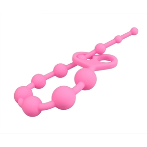 Silicone en forme de coeur longues perles bouchons anaux Stimulation anale arrière jouets sexuels pour Couples <span class=keywords><strong>Gay</strong></span> Erotica produits - Product Image 5