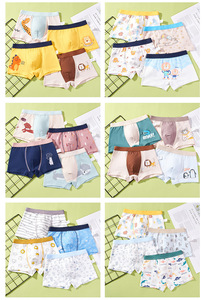 4 Pcs <span class=keywords><strong>Lot</strong></span> de sous-vêtements en coton respirant pour enfants <span class=keywords><strong>Boxer</strong></span> Briefs Dinosaurs Helicopters Cars Prints Comfortable Kids Shorts - Product Image 5