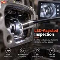 Modul Kamera Endoskop USB 720P dengan 6 LED dan Cangkang Baja 6.35mm untuk Inspeksi Pipa dan Peralatan