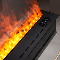 Cheminée électronique domestique ultrasonique moderne, élégante et tendance, avec des flammes simulées pour le fond de la télévision, humidificateur inclus