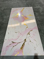 Panneau mural 3D moderne classique imperméable à haute brillance UV, panneau mural en PVC, panneau mural en marbre, panneaux muraux pliables