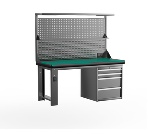 Armoire industrielle à panneaux perforés, cadre orange, dessus vert, construction métallique, OEM, OBM, personnalisable, capacité de charge 300 kg - Product Image 1