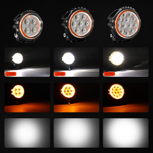 Luces de Trabajo LED Redondas de <span class=keywords><strong>4</strong></span> LED, DRL 12V 24V, 20W para Tractores - Product Image 5