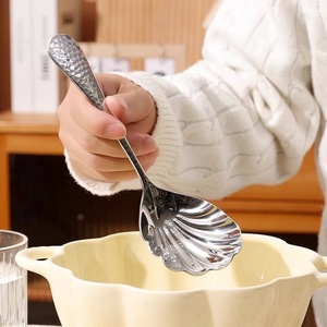 SS hammer shell spoon, light luxury large spoon for home, restaurant, hotel dining - Product Image 3