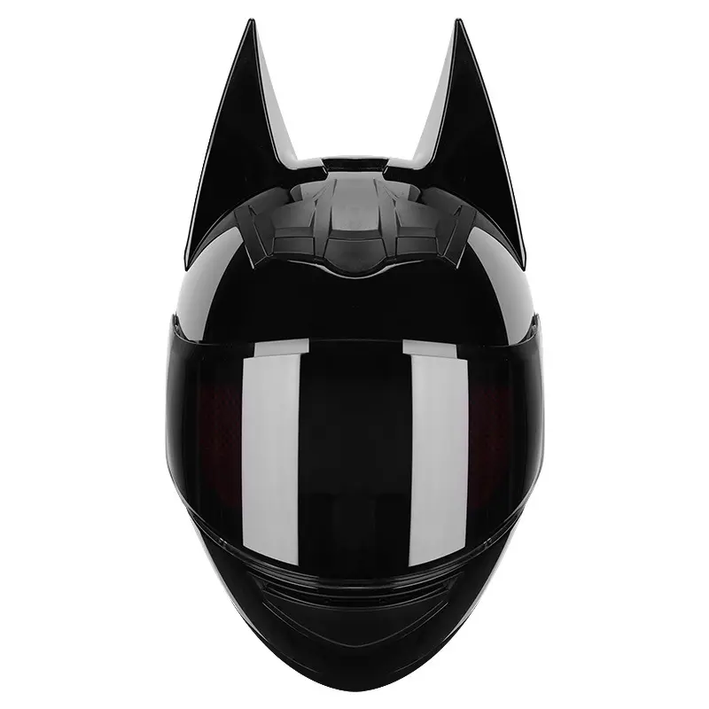 TK04 nouveau modèle casque de rue de moto intégral femmes et homme mignon chauve-souris homme avec oreilles mignon chat équitation casque de sécurité