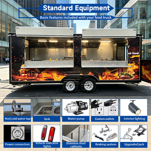 Camión de Comida Multifuncional Personalizado, Remolque de Comida Rápida para Hamburguesas, Pizza, Hot Dogs, Camión de Comida Comercial con Equipamiento de Cocina Completo - Product Image 4