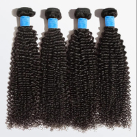 BEISHIN Non Transformé Vierge Brésilienne Remy Bundle De Cheveux Humains Crépus Bouclés Machine Double Trame Cheveux Armure En Gros