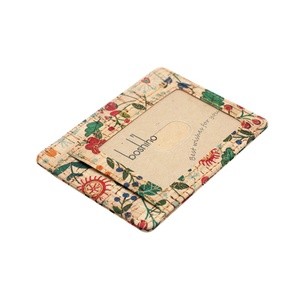 Boshiho Customized Logo <b>RFID</b> Blocking Slim Card Holder Bifold Vegan Cork Card Holder Eco Friendly <b>Wallet</b> for Women - Product Image 1
