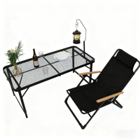 Table pliante en maille d'aluminium pour le camping et la randonnée