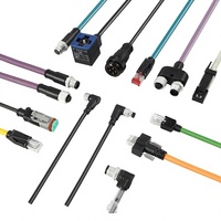 Conector de Cable Ethernet Industrial M12 M8, Resistente al Agua IP67, para Montaje en Placa, con Revestimiento de Latón Dorado, 60V 4A