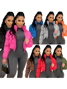 Meilleures ventes automne/hiver pour femmes : vestes courtes en coton pour femmes de style européen et américain - Product Image 1
