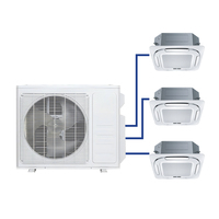 Climatiseur cassette de plafond Bestcold 1,5 tonne 18000 BTU, multi-zones, mini-split, WiFi, Inverter pour appartement aux États-Unis, système HVAC