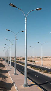 Hot Sale 6-22M Solar Steel Street <b>Light</b> Single Arm Double for Road Lighting Solar Lamp <b>Pole</b> for Urban Areas - Product Image 3