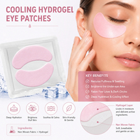 Patchs Hydrogel Jetables en Tissu Non-Tissé pour les Yeux, Masque Anti-Poches Rafraîchissant et Hydratant pour le Contour des Yeux, Patchs Faciaux Apaisants pour Soins Quotidiens