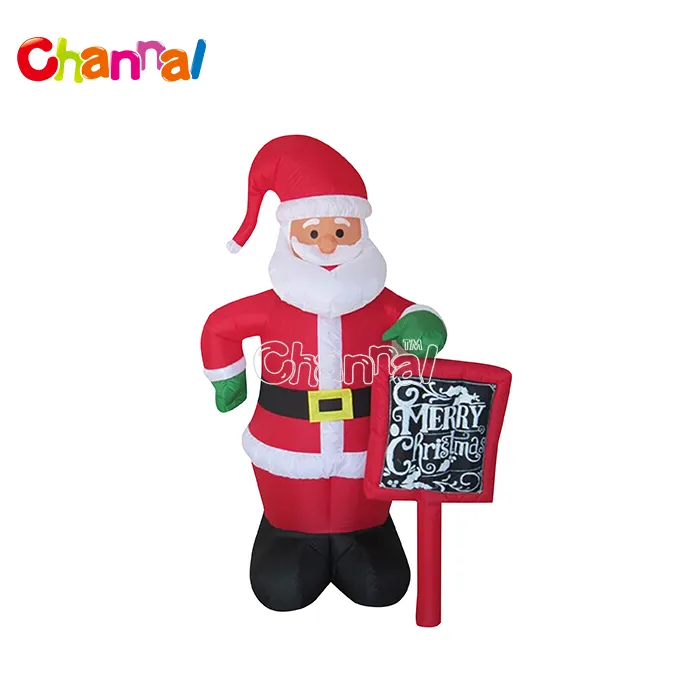 Santa inflable de 10 pies con pizarra para decoración de fiesta, Navidad y vacaciones, alta calidad, listo para enviar