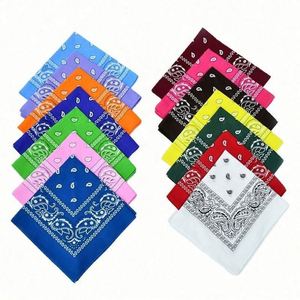 Bandanas en coton doux 100% à prix de gros, 54x54cm, couleur unie, style hip-hop, vierges, en stock, 10 unités pour adultes, multifonctionnelles pour l'extérieur - Product Image 5