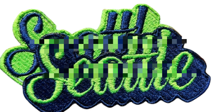 Индивидуальный дизайн вышивки для команды <span class=keywords><strong>Seattle</strong></span> <span class=keywords><strong>Seahawks</strong></span>, нашивка из твила и синели с вышивкой - Product Image 2