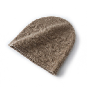 <span class=keywords><strong>Gorro</strong></span> de <span class=keywords><strong>Lana</strong></span> Merino <span class=keywords><strong>100</strong></span>, Tejido Trenzado Retro, para Invierno y Otoño, con Protección para las Orejas y Patrón Trenzado - Product Image 1