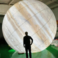 Modèle de lune gonflable géant pour la publicité avec éclairage LED / Grande lune gonflable pour la décoration