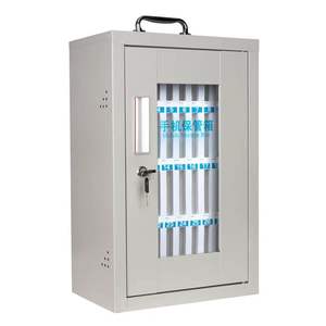 Prix de gros Rangement portable pour téléphone Boîte de rangement pour téléphone Serrure à clé avec porte transparente Casier pour téléphone portable Armoire murale - Product Image 1