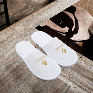 รองเท้าแตะผ้าลินินหนา กันลื่น พกพาสะดวก สำหรับโรงแรม ใช้แล้วทิ้ง เหมาะสำหรับห้องพักในร่มและห้องน้ำ - Product Image 3