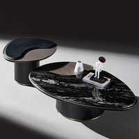 Table basse en marbre italien de luxe, forme spéciale moderne pour la décoration, style minimaliste, meubles de salon, table basse pour la maison