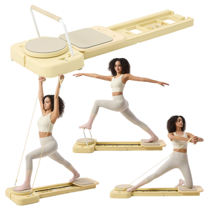 Top Grade Materials Foldable Portable Multifunctional Pilates Slider Board with Resistance <b>Bands</b> for Home Core <b>Workout</b> - Product Image 6