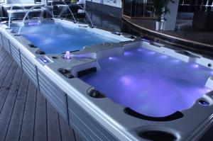 Vente en gros Baignoire de luxe libre Massage Piscine extérieure intelligente Piscine sans fin Bain à remous Combo Hydropool Aqua Sport Swim <span class=keywords><strong>Spa</strong></span> - Product Image 3