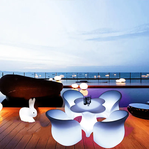 Mesas de <span class=keywords><strong>Bar</strong></span> Luminosas Modernas con Luces LED, Sillas con Diseño de Flor de Ciruelo, Resistentes al Agua IP65, Aptas para Hoteles, Restaurantes, Terrazas y Bares - Product Image 5