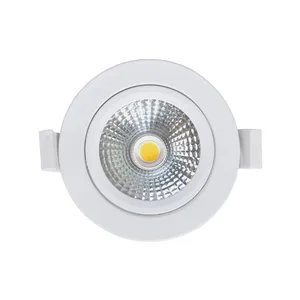 Fabrika iç mekan aydınlatması yuvarlak led spot gömme aydınlatma alüminyum kabuk 3000K 4000K 6000K kısılabilir downlight