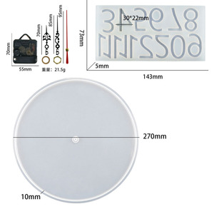 Grands Moules Ronds en Silicone pour Horloge avec Chiffres Romains, Décoration Murale DIY, Outils <span class=keywords><strong>à</strong></span> Gâteaux, Cadeau - Product Image 6