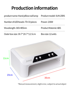236W nguồn ánh sáng kép UV dẫn đèn móng tay với màu đỏ/Màu xanh chuyển đổi ánh sáng và có thể tháo rời cơ sở - Product Image 5