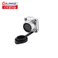 Connecteur étanche CNLINKO M20 IP68 à 12 broches, câble de soudage, connecteur femelle à montage sur panneau 12 volts