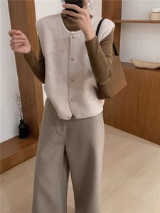 2025 estilo coreano camisolas <span class=keywords><strong>Cardigan</strong></span> Casual das mulheres sem mangas simples elegante malha casaco coletes camisola superior para as mulheres - Product Image 6