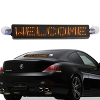 Letrero LED Mini Móvil de Mensajes Z741 de 23*5cm con Control Remoto, Entrada de 12V, Pantalla LED para Automóvil, Letrero LED Programable